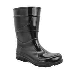 BOTA PVC PRETA CANO MEDIO 28CM SEM FORRO N44 45 CARTOM