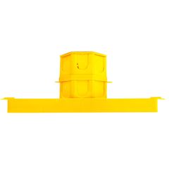 CAIXA DE LUZ LAJE 30CM FUNDO MOVEL SIMPLES SUPORTE FIXO AMARELO GERPLA