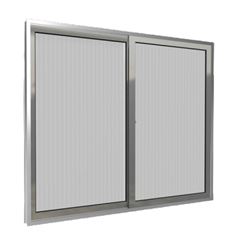 JANELA ALUMINIO 80X80 VIDRO CANELADO 2 FOLHAS QUALITY