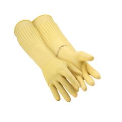 LUVA LATEX SUPER SILVER AMARELO TAMANHO-7 CA 33332 SUPER SAFETY