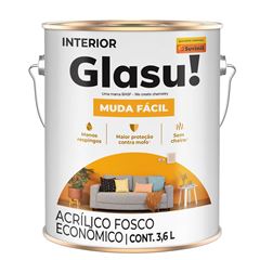 TINTA GLASU ACRILICA ECONOMICA FOSCO AMARELO OURO 3.6L