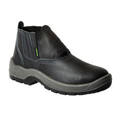 BOTA COURO PRETA ELASTICO BIQUEIRA PVC LIDER N40 CARTOM