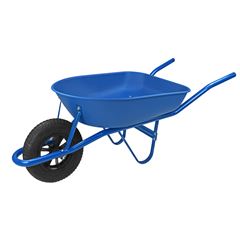 CARRO MAO BACIA PLASTICA  REDONDA 50L AZUL TRAMONTINA