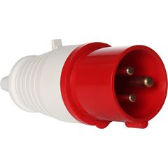 PLUGUE INDUSTRIAL MOVEL 16A 3P 380/440V VERMELHO 9H IP44 MARGIRUS