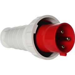 PLUGUE INDUSTRIAL MOVEL 16A 3P 380/440V VERMELHO 9H IP67 MARGIRUS