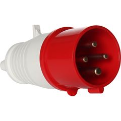 PLUGUE INDUSTRIAL MOVEL 16A 4P 380/440V VERMELHO 6H IP44 MARGIRUS