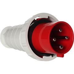 PLUGUE INDUSTRIAL MOVEL 63A 4P 380/440V VERMELHO 6H IP67 IP67 MARGIRUS