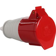 TOMADA INDUSTRIAL MOVEL 32A 4P 380/440V VERMELHO 6H IP44 MARGIRUS