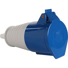 TOMADA INDUSTRIAL MOVEL 32A 4P 200/250V AZUL 9H IP44 MARGIRUS