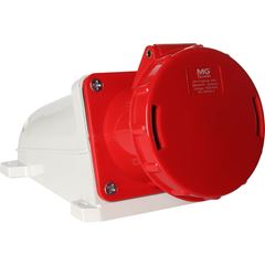 TOMADA INDUSTRIAL FIXA DE SOBREPOR 63A 3P 380/440V VERMELHO 9H IP67 MARGIRUS