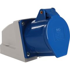 TOMADA INDUSTRIAL  FIXA SOBREPOR 32A 4P 200/250V AZUL  9H IP44 MARGIRUS