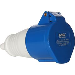 TOMADA INDUSTRIAL MOVEL 16A4P 200/250V AZUL 9H IP44 MARGIRUS