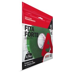 FITA ADESIVA DUPLA FACE  MASSA ACRILICA TRANSPARENTE XT100 (LV2) 12MMX20M ADERE