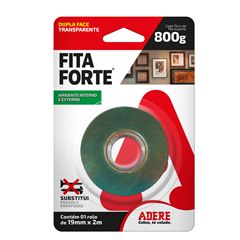 FITA ADESIVA DUPLA FACE  MASSA ACRILICA TRANSPARENTE 12MMX02M ADERE