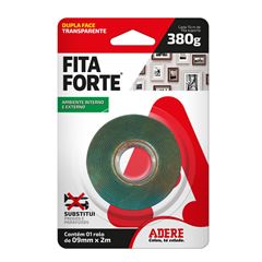 FITA ADESIVA DUPLA FACE FORTE MASSA ACRILICA TRANSPARENTE 9MMX02M