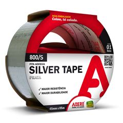 FITA ADESIVA SILVER TAPE PRATA 800 45MMX05M ADERE