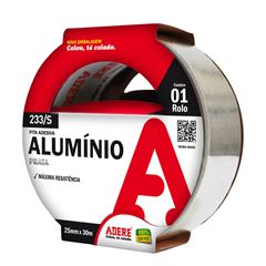 FITA ADESIVA ALUMINIO  PRATA 233S 25MMX30M ADERE