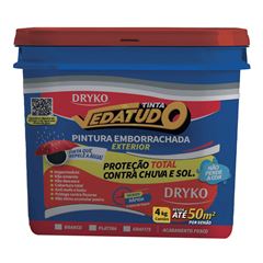 TINTA PINTURA EMBORRACHADA BRANCO 4KG DRYKO